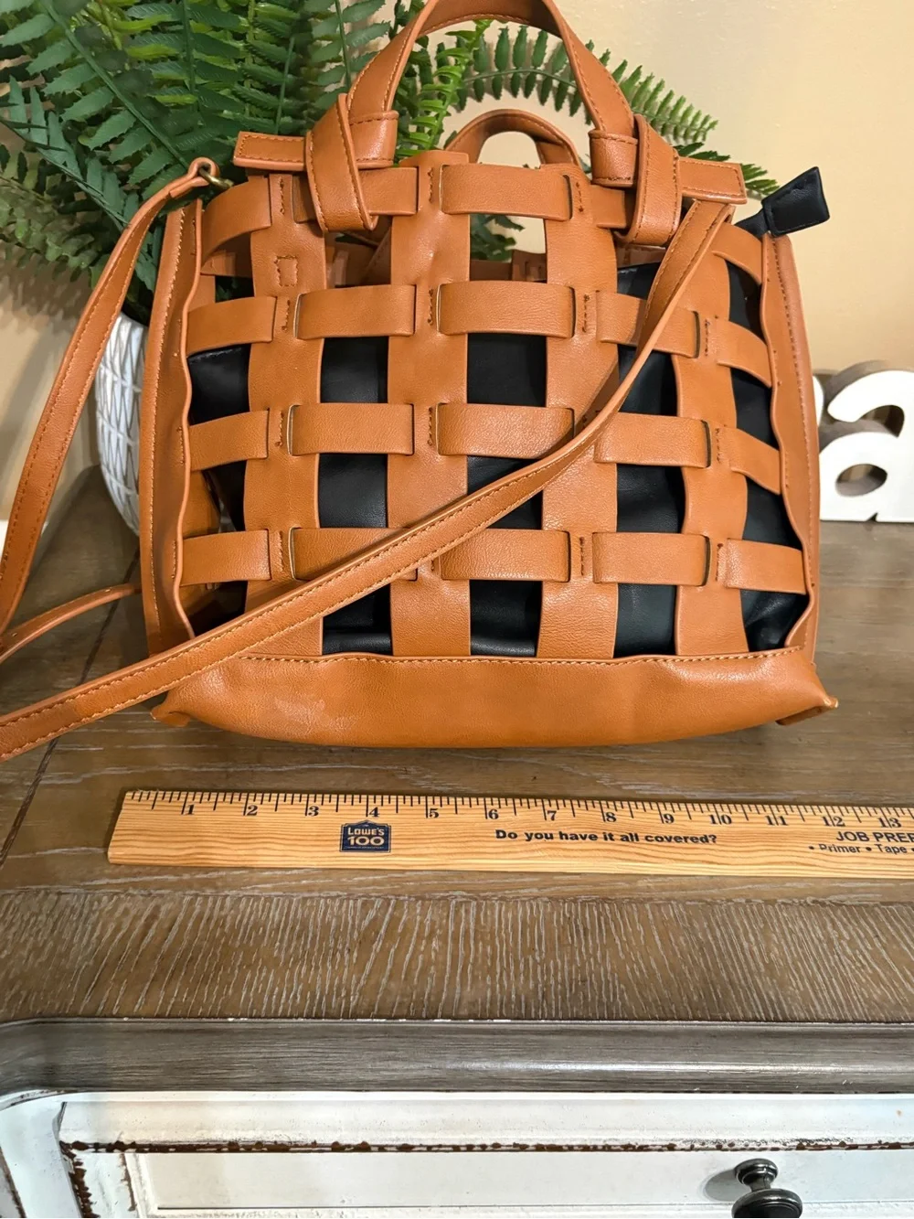 ANTHROPOLOGIE Rio Tote Bag Vegan Leather - Picture 7 of 13